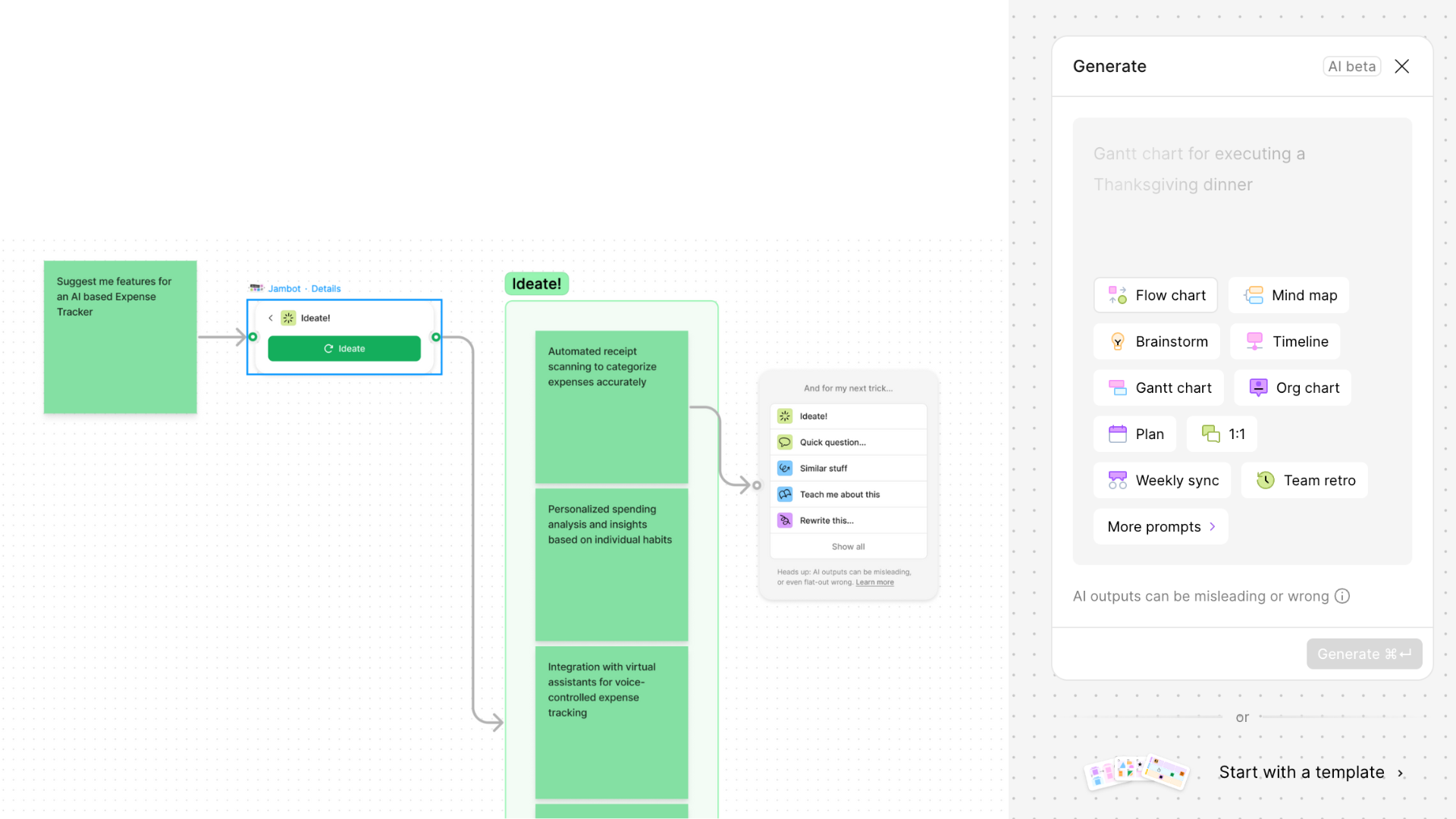 Using FigJam AI for quick ideations