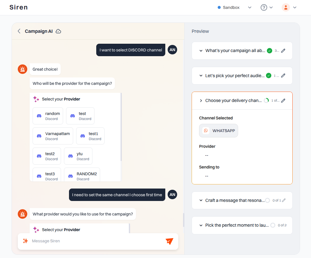Siren chatbot window - memory architecture